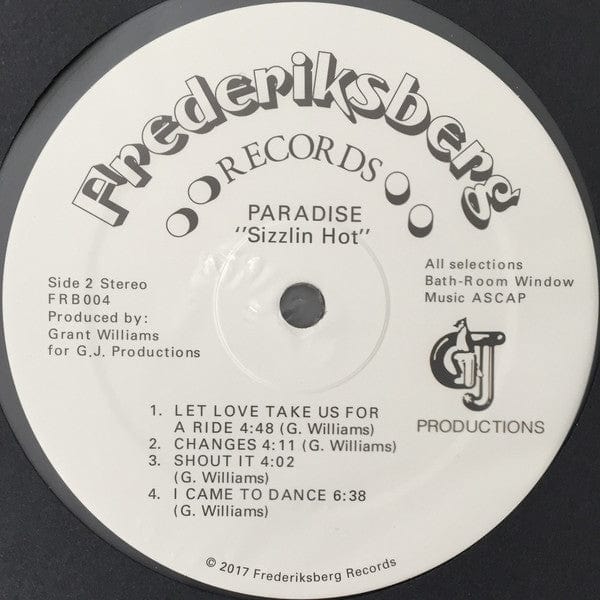 Paradise (47) - Sizzlin Hot (LP, Album, RE, RM) (Mint (M)) Frederiksberg Records