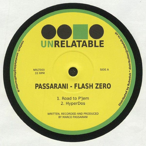 Passarani* - Flash Zero (12") Unrelatable Vinyl