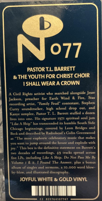 Pastor T. L. Barrett & The Youth For Christ Choir - I Shall Wear A Crown (5xLP) Numero Group Vinyl 825764107747
