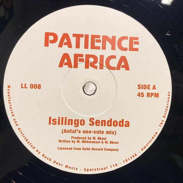 Patience Africa - Isilingo Sendoda / Let's Groove Tonight (12") Not On Label Vinyl