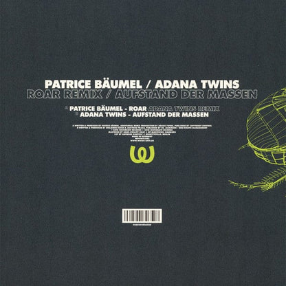 Patrice Bäumel / Adana Twins - Roar Remix / Aufstand Der Massen (12") Watergate Records Vinyl 4260544826528