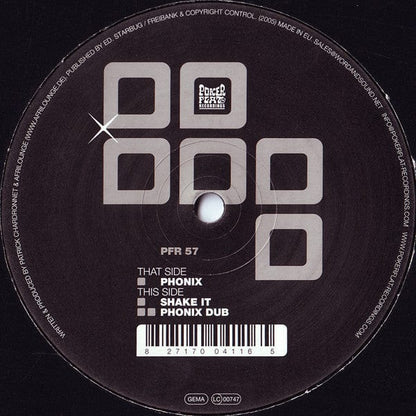 Patrick Chardronnet vs. Afrilounge - Phonix (12") Poker Flat Recordings Vinyl 827170041165