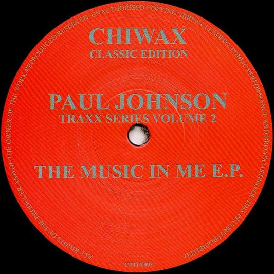Paul Johnson - The Music In Me EP (12") Chiwax Vinyl