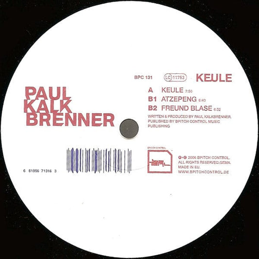 Paul Kalkbrenner - Keule (12") BPitch Control Vinyl 661956713163