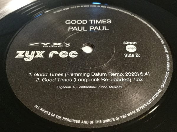 Paul Paul - Good Times (12", RE) ZYX Music