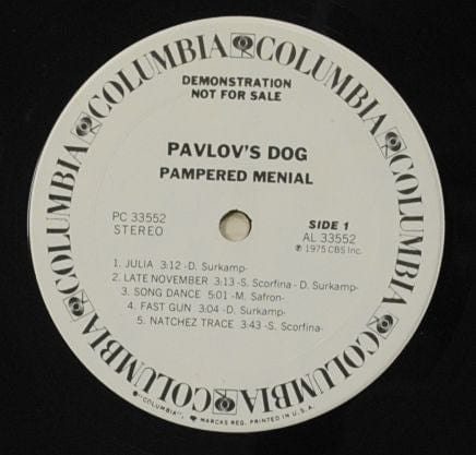 Pavlov's Dog - Pampered Menial (LP) Columbia Vinyl