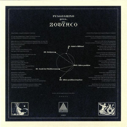 Pellegrino Zodyaco – Zodyaco (12", Early Sounds Recordings, 2018) Back Cover