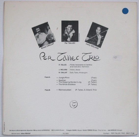 Per Tallec Trio - Mannawyddan (LP, Album) on Not On Label (Per Tallec Trio Self-released) at Further Records