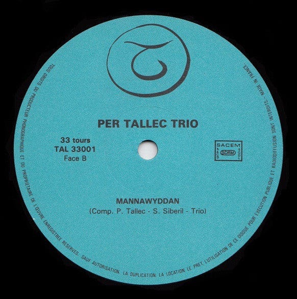 Per Tallec Trio - Mannawyddan (LP, Album) on Not On Label (Per Tallec Trio Self-released) at Further Records