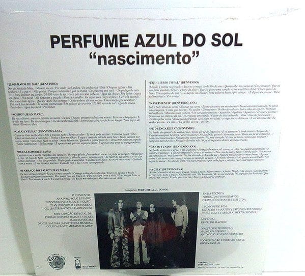 Perfume Azul Do Sol - Nascimento (LP, Album, Ltd, RE) Pedra Templo Animal