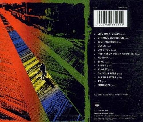 Pete Yorn – Musicforthemorningafter (CD, Columbia, 2001) Back Cover