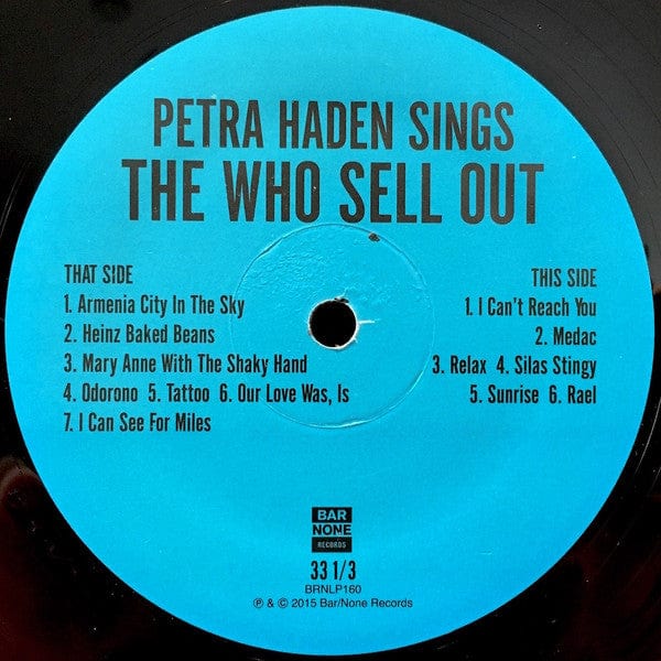 Petra Haden - Petra Haden Sings: The Who Sell Out (LP) Bar/None Records Vinyl 032862016011