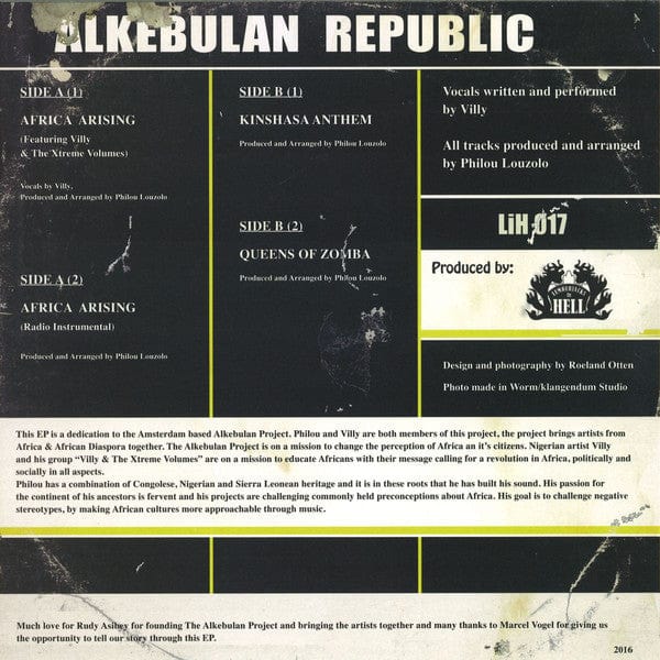 Philou Louzolo - Alkebulan Republic (12") Lumberjacks In Hell Vinyl