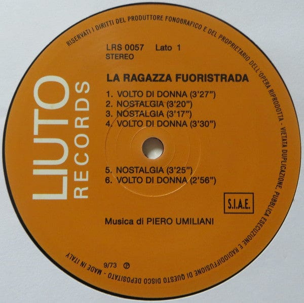 Piero Umiliani - La Ragazza Fuoristrada on Schema at Further Records