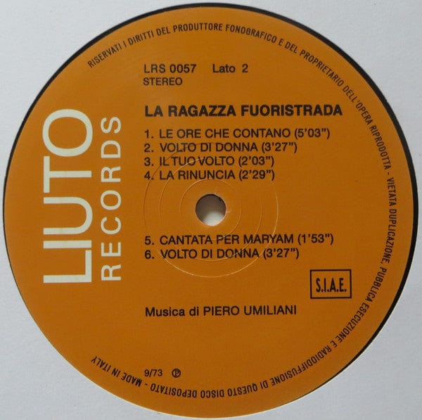 Piero Umiliani - La Ragazza Fuoristrada on Schema at Further Records