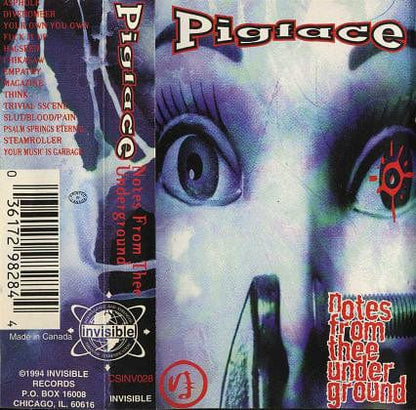 Pigface - Notes From Thee Underground (Cass, Album) Invisible