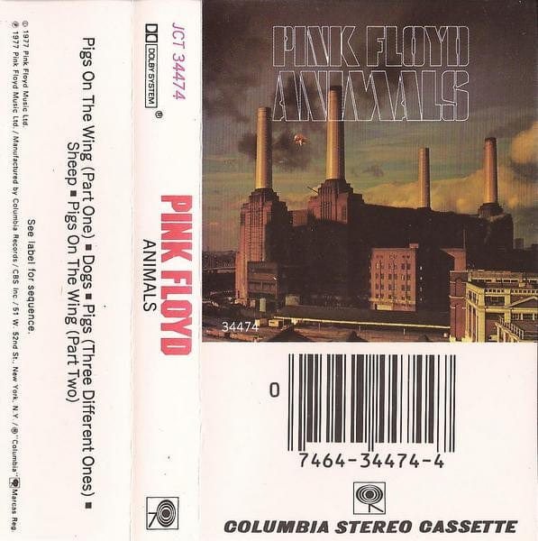 Pink Floyd - Animals (Cassette) Columbia Cassette 07464344744