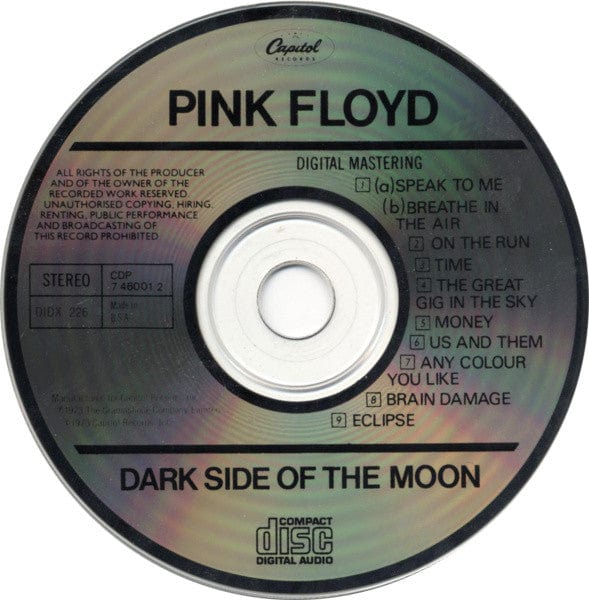 Pink Floyd - The Dark Side Of The Moon (CD) Capitol Records CD 07777460012