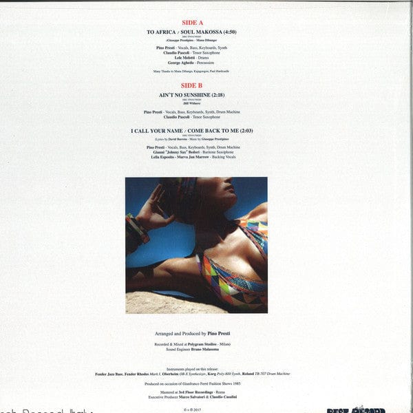 Pino Presti - To Africa / Soul Makossa (12", Ltd) Best Record Italy, Best Record