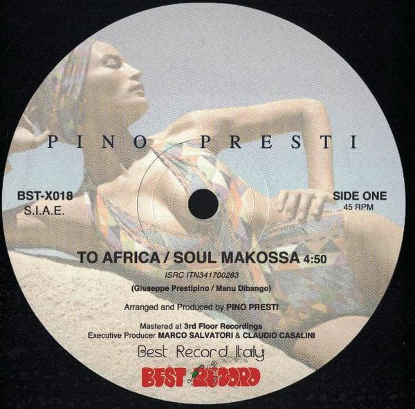 Pino Presti - To Africa / Soul Makossa (12", Ltd) Best Record Italy, Best Record