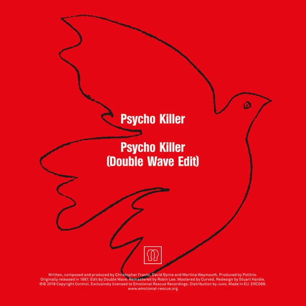 Politrio - Psycho Killer (7") Emotional Rescue Vinyl