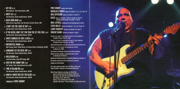 Popa Chubby – Big Man Big Guitar Popa Chubby Live (CD, Blind Pig Records, 2005) Image 5