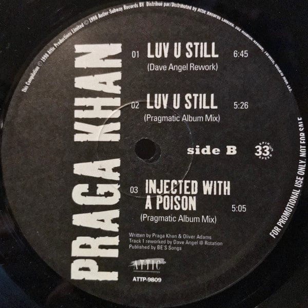 Praga Khan - Luv U Still (12") Attic Vinyl