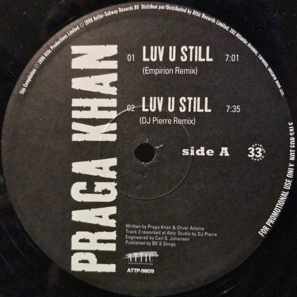 Praga Khan - Luv U Still (12") Attic Vinyl