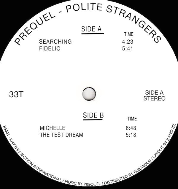 Prequel - Polite Strangers (12") Rhythm Section International Vinyl 5060120877628