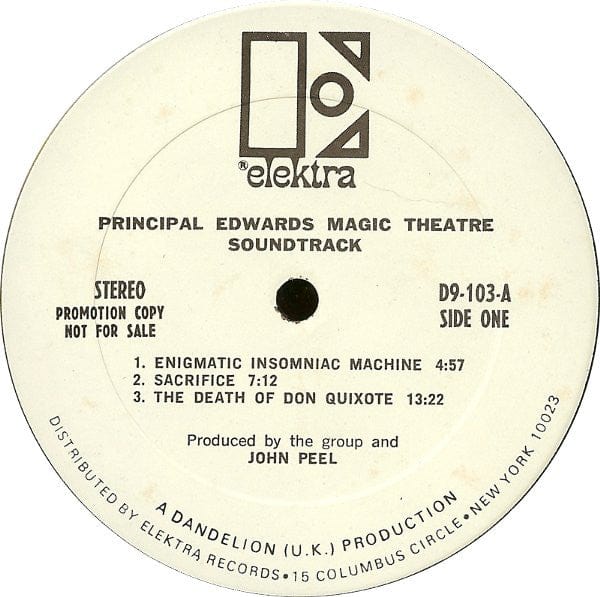 Principal Edwards Magic Theatre - Soundtrack on Elektra,Dandelion Records at Further Records