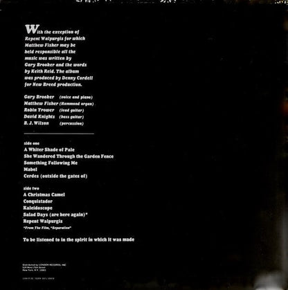 Procol Harum - Procol Harum (LP, Album, BW ) on Deram,Deram at Further Records