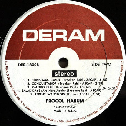 Procol Harum - Procol Harum (LP, Album, BW ) on Deram,Deram at Further Records