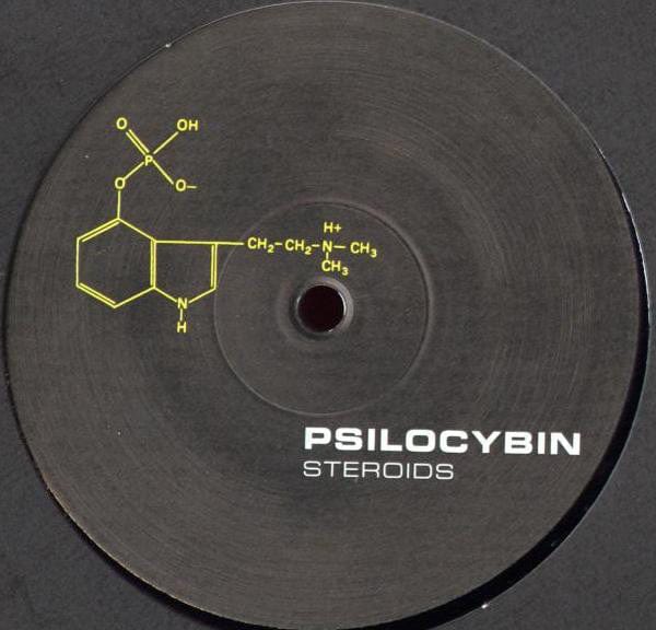 Psilocybin – Steroids (12", Black Series Recordings, 1998) Front Cover