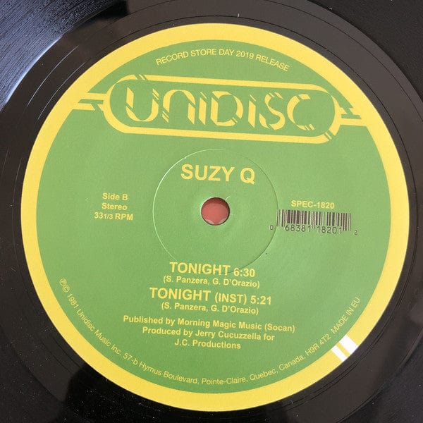Punkin Machine / Suzy Q - I Need You Tonight / Tonight (12") on Unidisc at Further Records