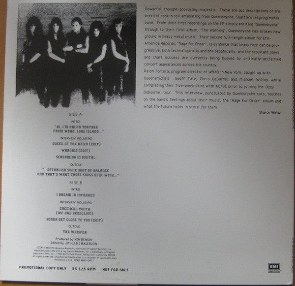 Queensrÿche - Speaking In Digital: A Conversation With Queensrÿche on EMI America,EMI America at Further Records