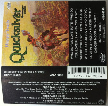 Quicksilver Messenger Service - Happy Trails on Capitol Records at Further Records