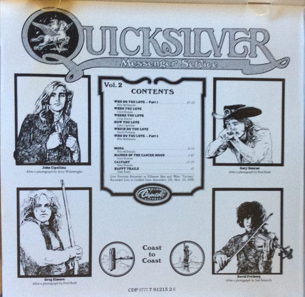 Quicksilver Messenger Service - Happy Trails (CD) Capitol Records CD 077779121526