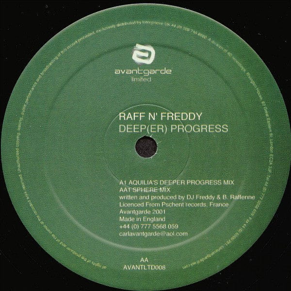 Raff 'N' Freddy - Deep(er) Progress (12", Ltd) Avantgarde