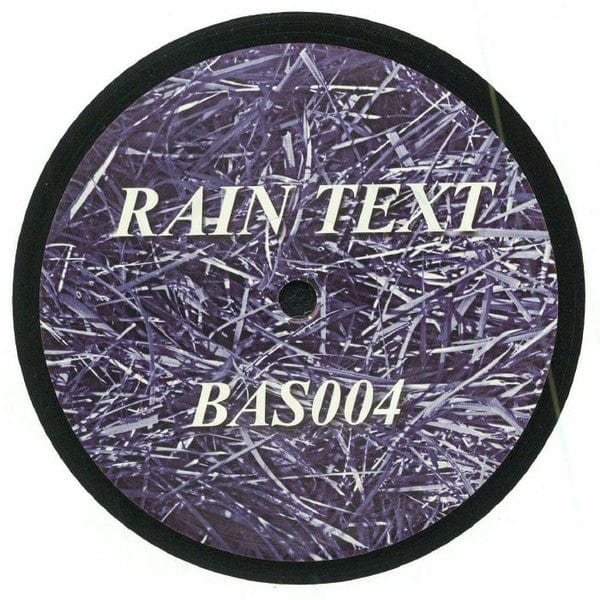 Rain Text – 2 (12", Bastakiya Tapes, 2018) Front Cover