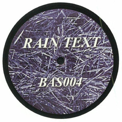 Rain Text – 2 (12", Bastakiya Tapes, 2018) Front Cover