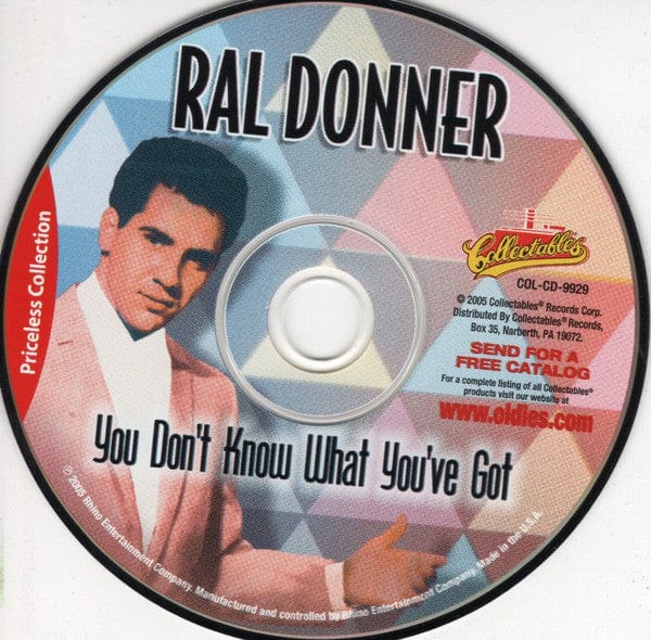 Ral Donner - You Don't Know What You've Got (CD) Collectables CD 090431992920