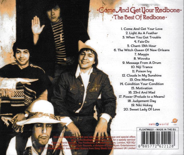 Redbone - Come And Get Your Redbone - The Best Of Redbone (CD) Retroworld CD 0805772622128