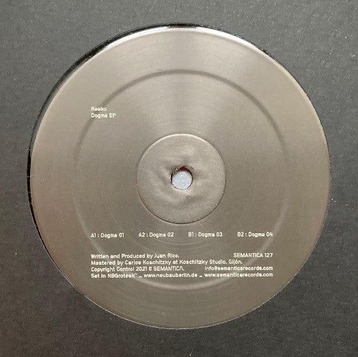 Reeko - Dogma EP (12") Semantica Records Vinyl