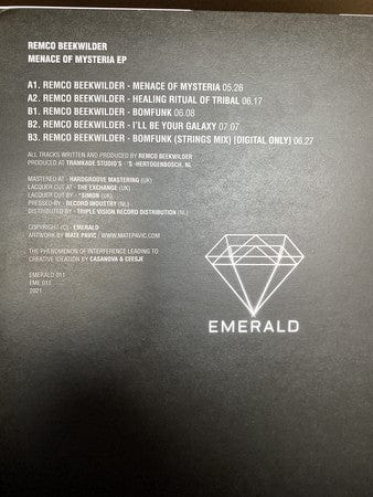 Remco Beekwilder - Menace Of Mysteria EP (12") Emerald (4), Emerald (4) Vinyl