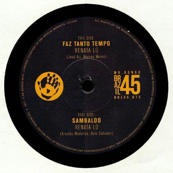 Renata Lú - Faz Tanto Tempo  (7") Mr Bongo Vinyl 7119691250977