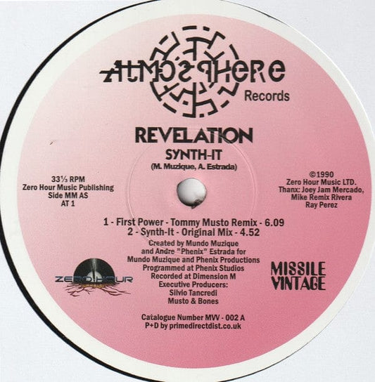 Revelation - Synth-It / First Power (12") Missile Vintage,Atmosphere Records Vinyl