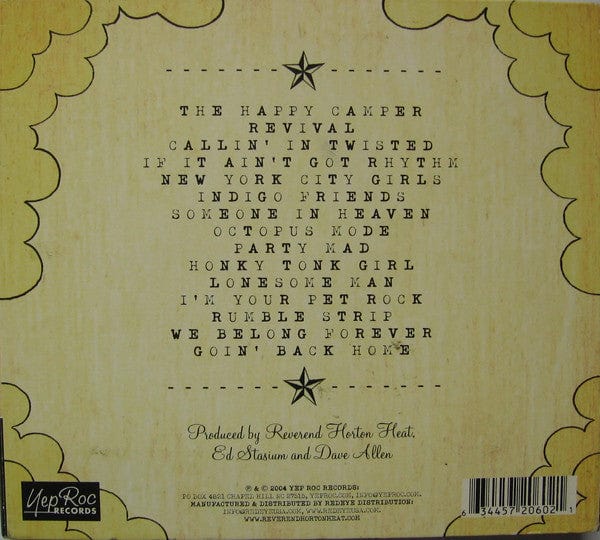 Reverend Horton Heat – Revival (CD+DVD, Yep Roc Records, 2004) Back Cover