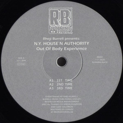 Rheji Burrell Presents: N.Y. House'n Authority - Out Of Body Experience (12") Running Back Vinyl 4251648417774