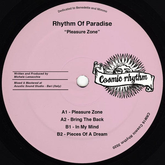 Rhythm Of Paradise - Pleasure Zone (12") on Cosmic Rhythm at Further Records