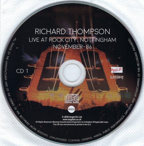 Richard Thompson - Live At Rock City, Nottingham November-86  (2xCD) Angel Air CD 5055011700123